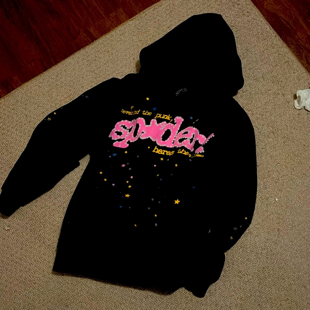 Sp5der P*NK V2 Hoodie Black